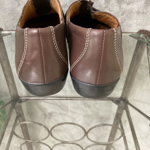 Naturalizer Nasan comfort shoes women’s SZ 8 Brown Leather Slip On Loafers Flex - Picture 9 of 11